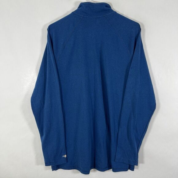 Carhartt Force Relaxed Fit 1/4 Zip Pullover Mens Size Medium Blue Pocket Logo - Picture 9 of 11